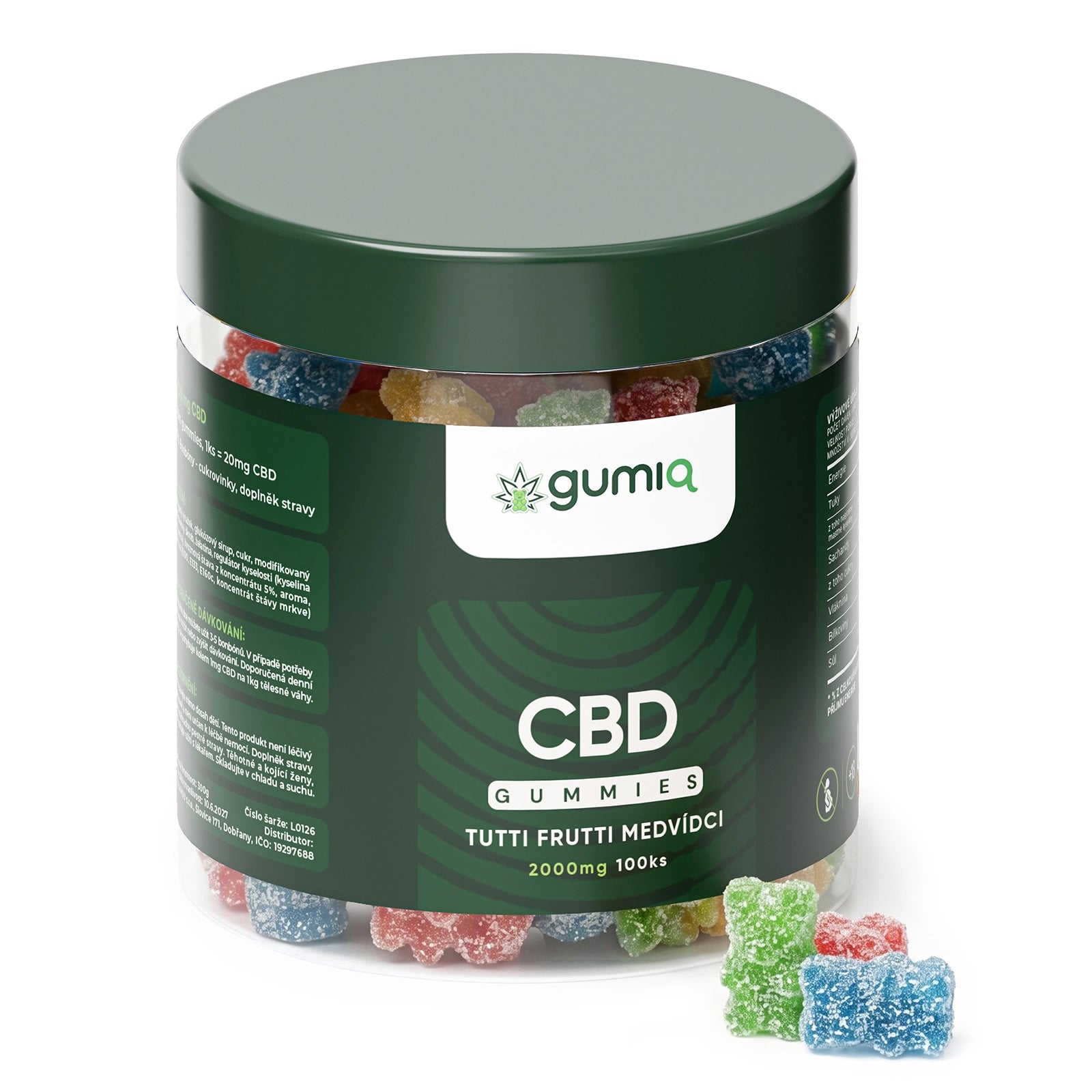 CBD Tutti Frutti Medvídci 100ks (2000mg)
