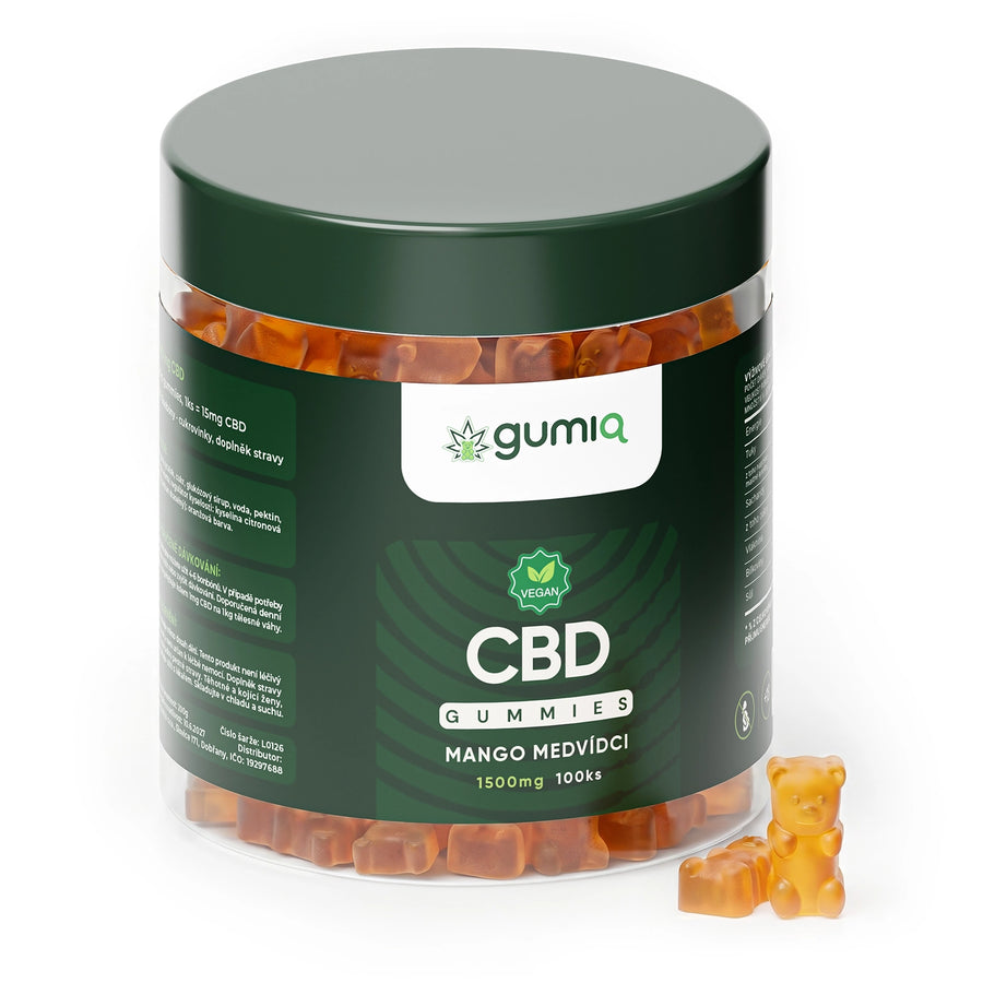 CBD VEGAN Mango Medvídci 100ks (1500mg)