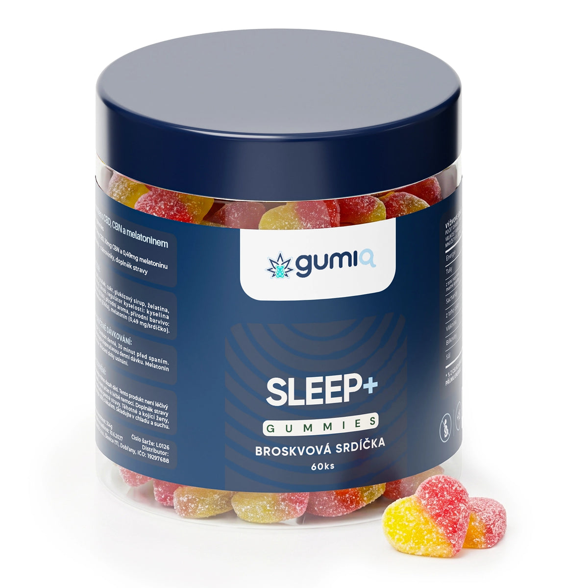 SLEEP+ Broskvová Srdíčka 60ks