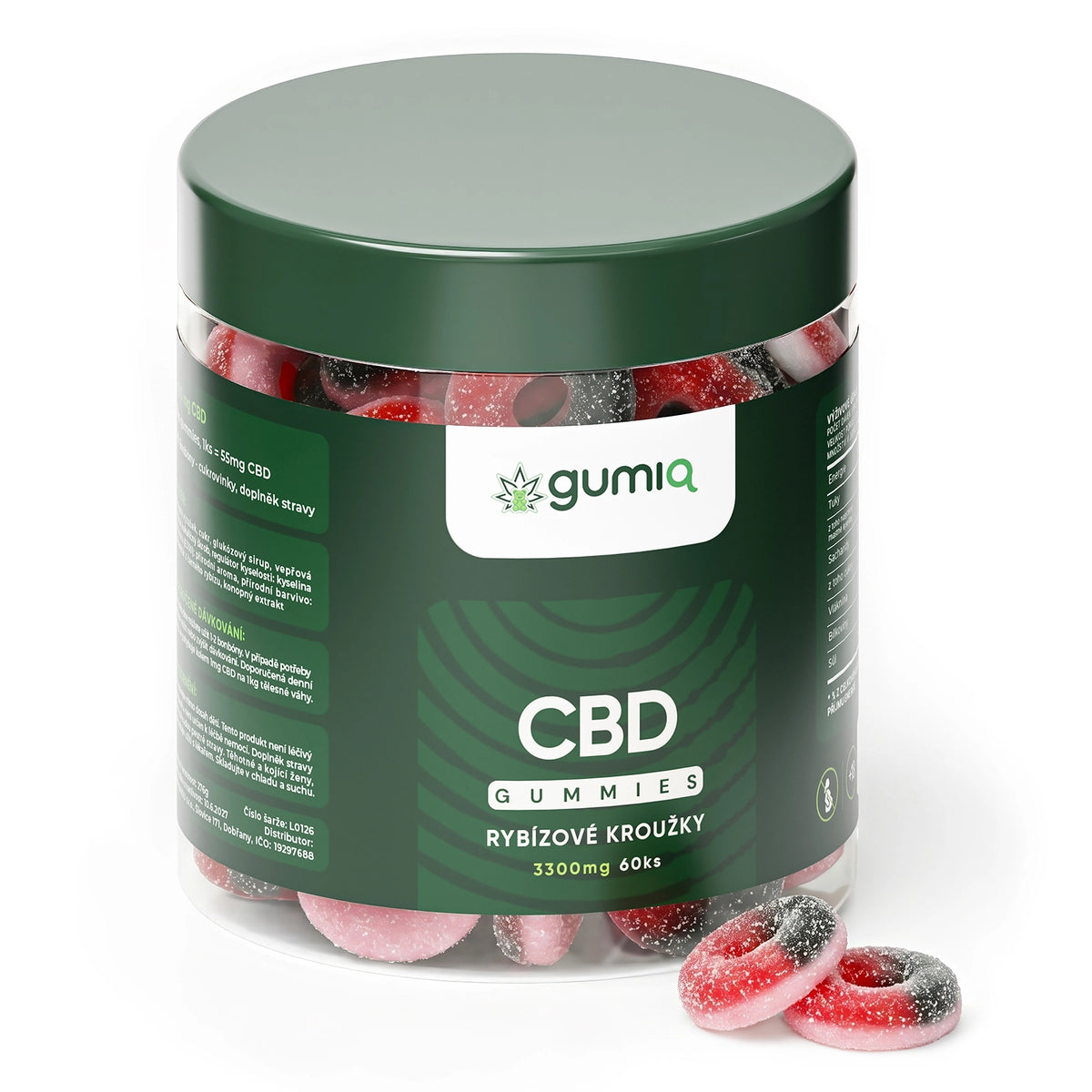 CBD Rybízové Kroužky 60ks (3300mg)
