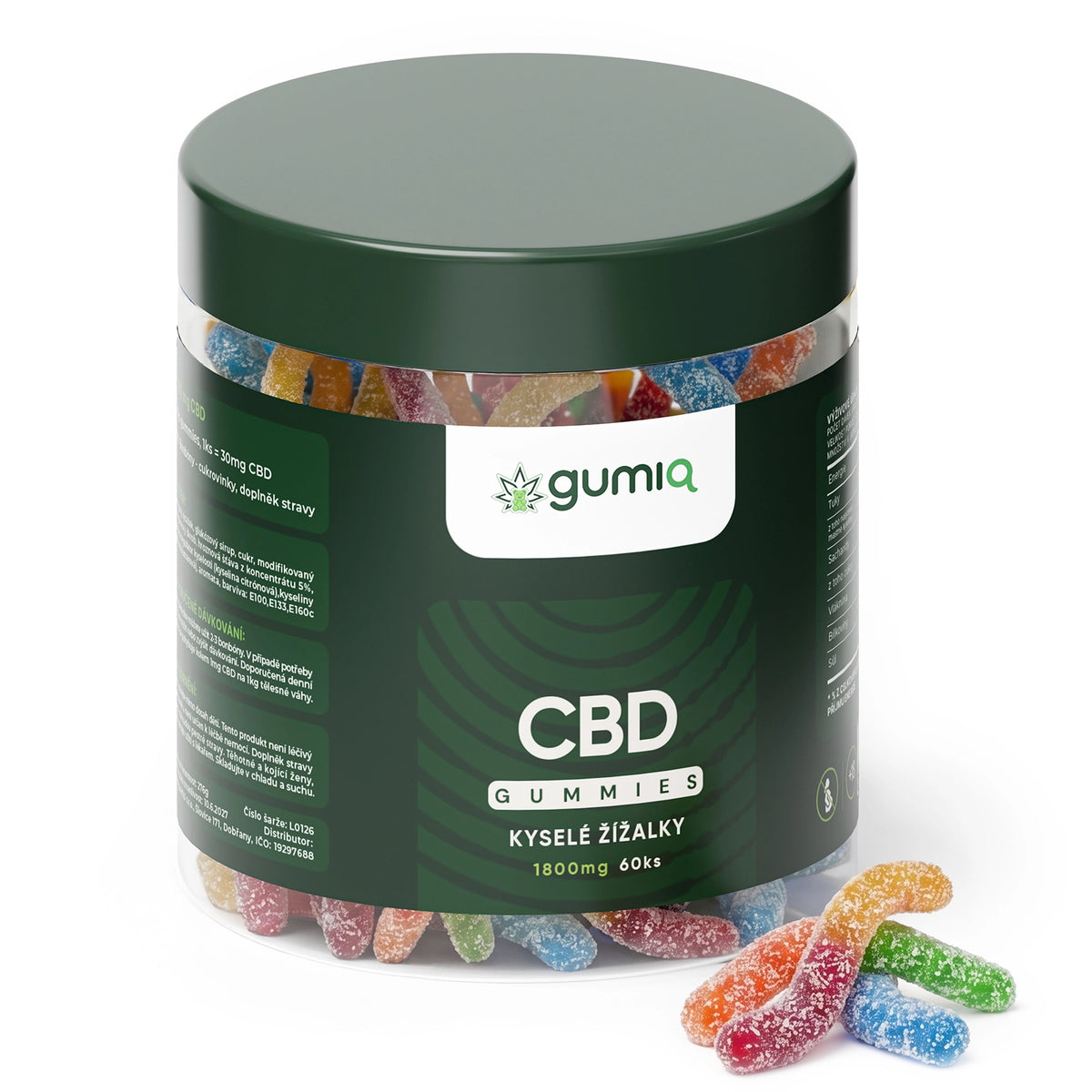 CBD Kyselé žížalky 60ks (1800mg)